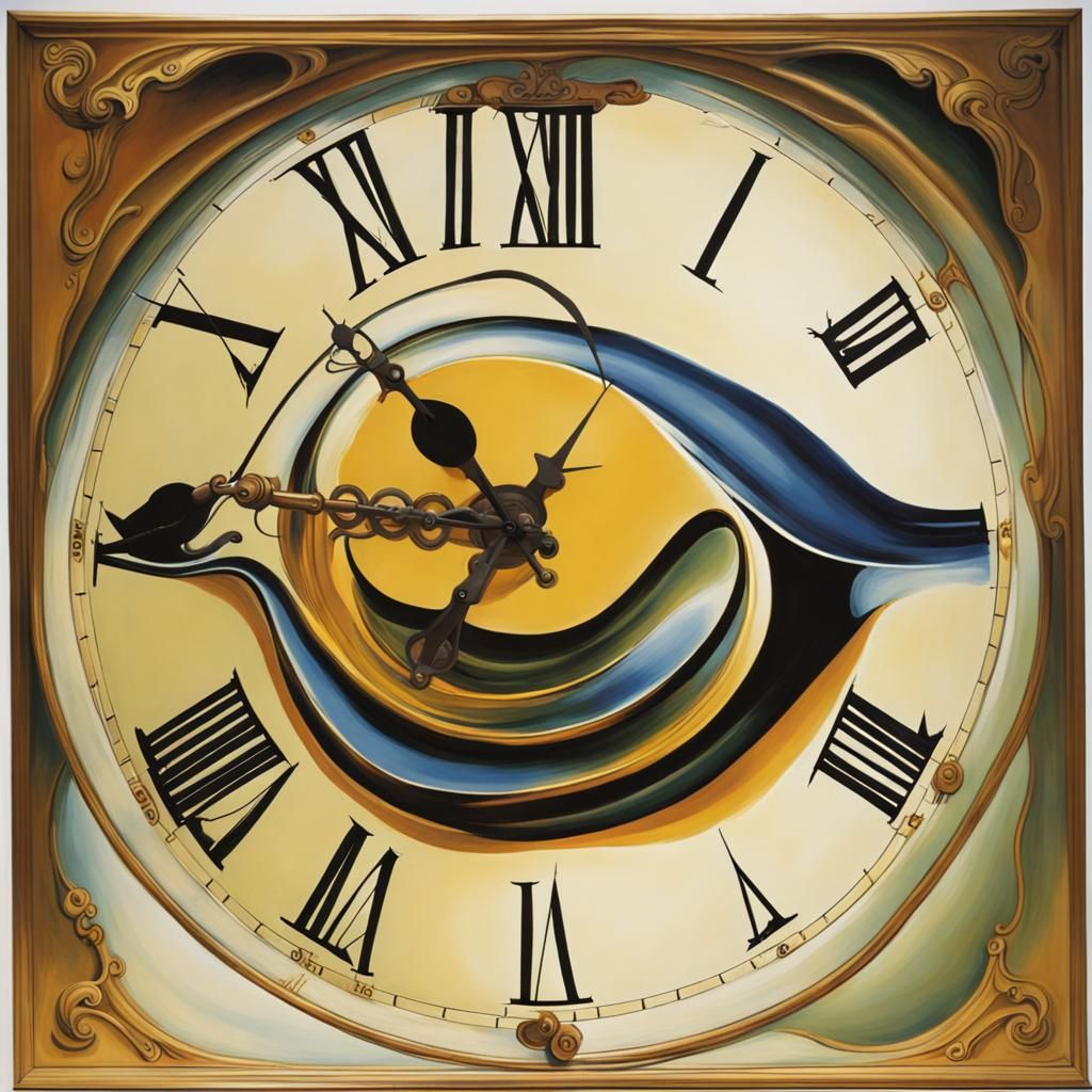 Clock, Salvador Dali - AI Generated Artwork - NightCafe Creator