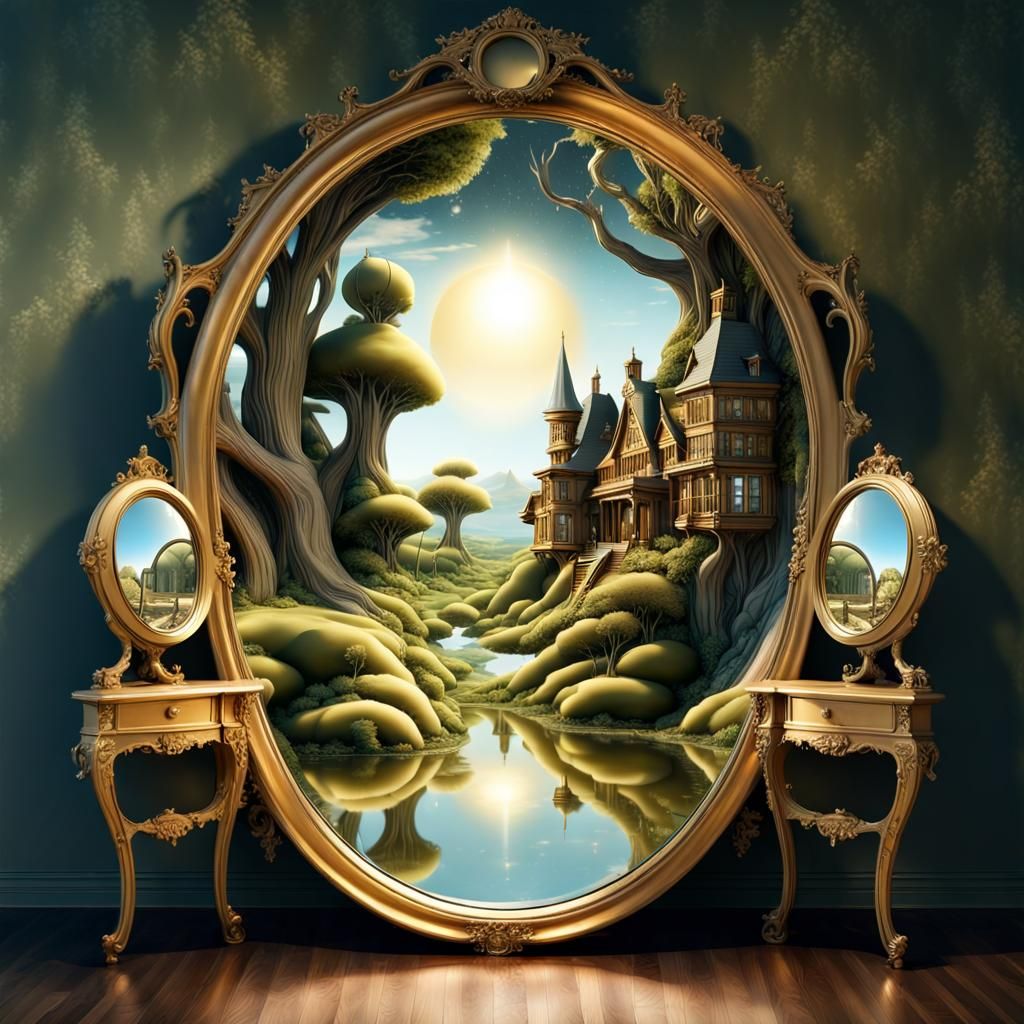 The mirror world  by @Crystalline