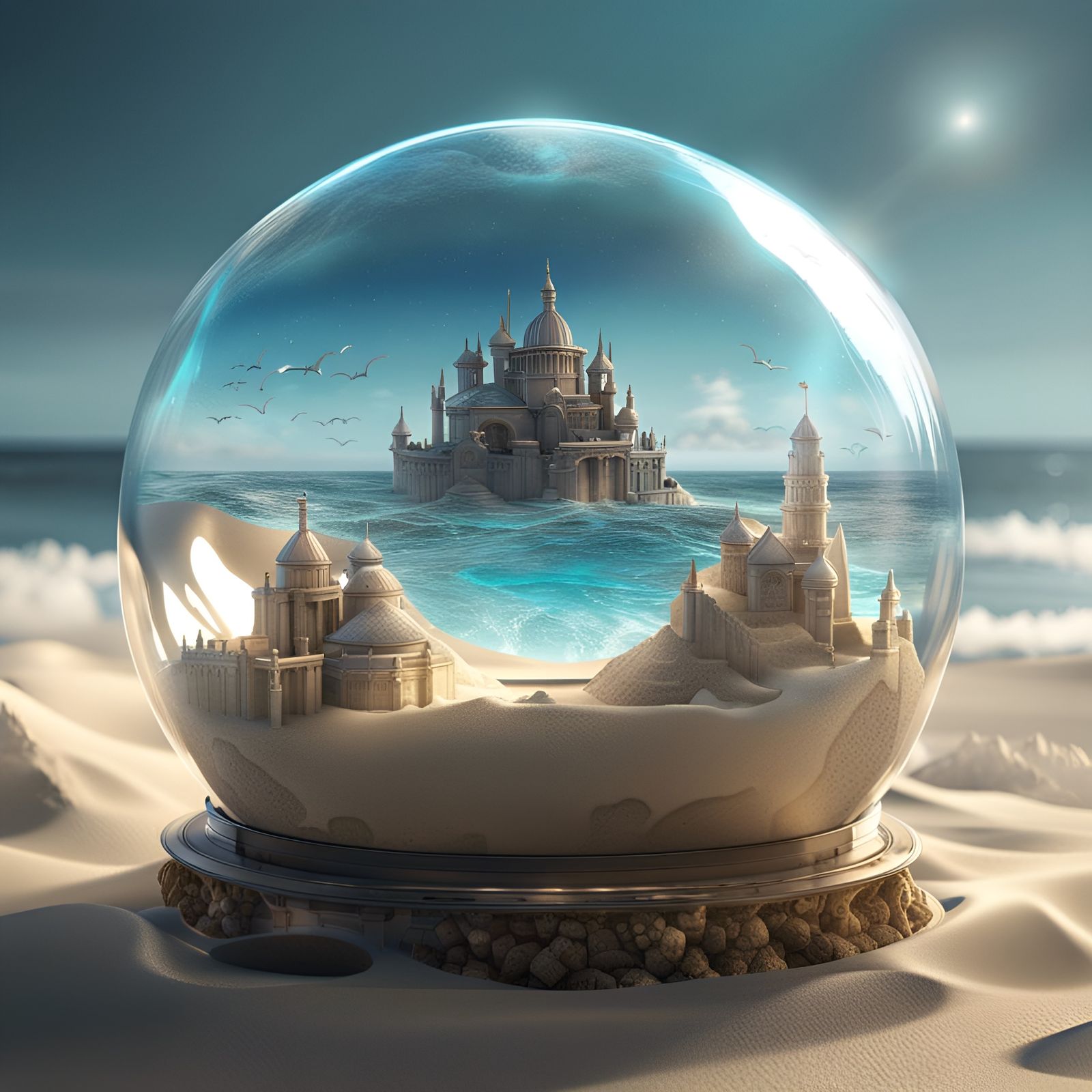 Captured sandcastle  by @Lucy