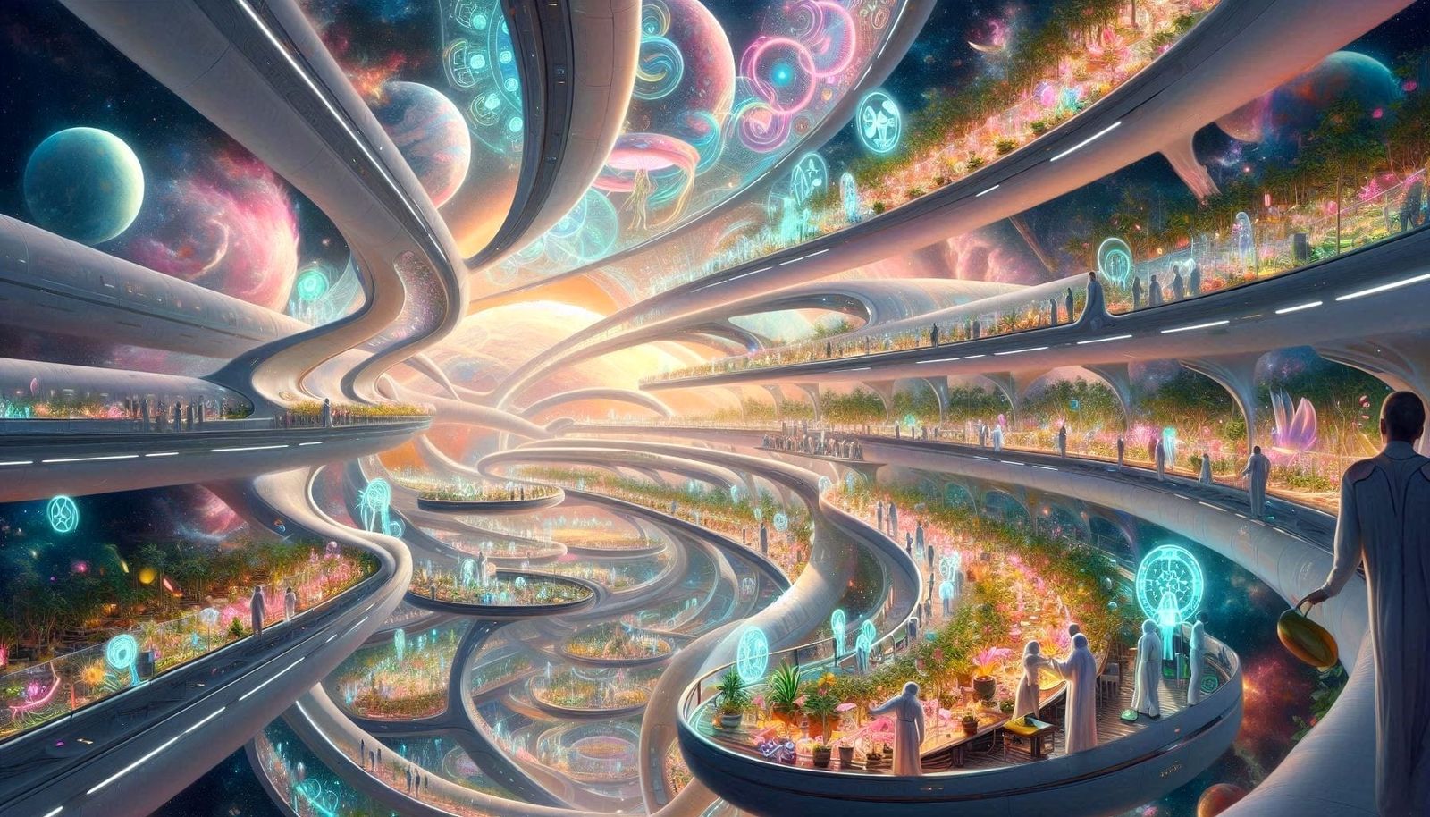 Botanical cultivation and research centre onboard a galactic...