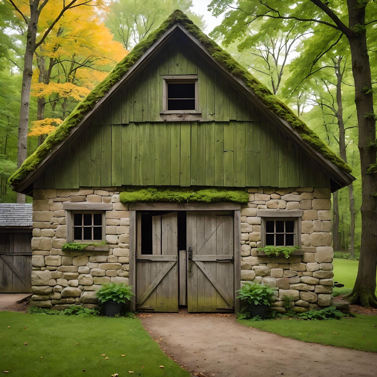 "Schmidt Family Blacksmith Shop" A Barn built out of 19th-ce...