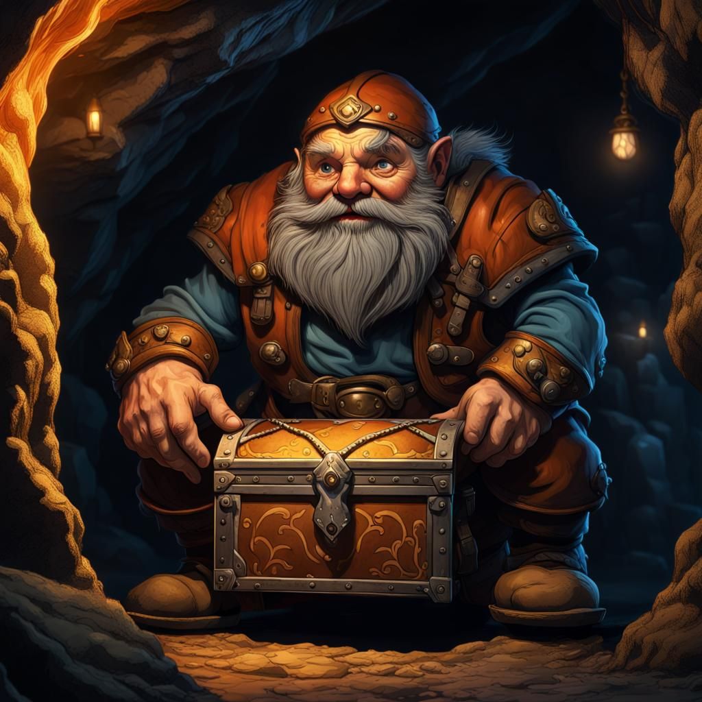 the dwarf's treasure - AI Generated Artwork - NightCafe Creator