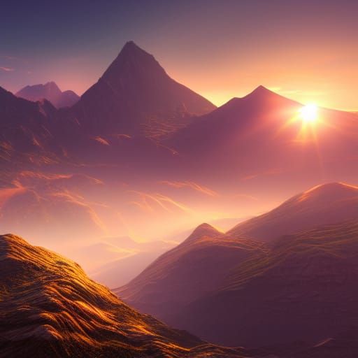 Mountain sunset
