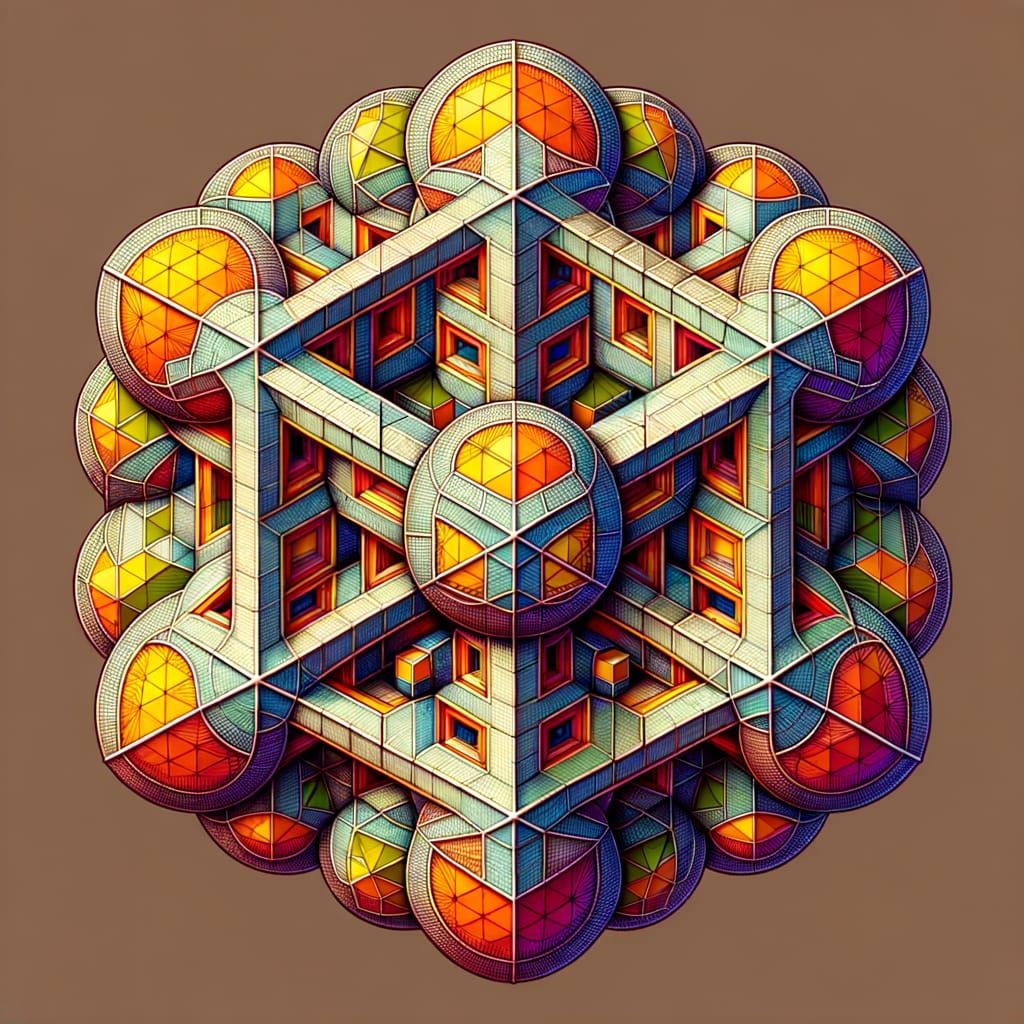 Please create a 36-faced polygon nesting all the other various polygons within it (e.g., a 35-faced polygon within the 36-faced polygon, and...