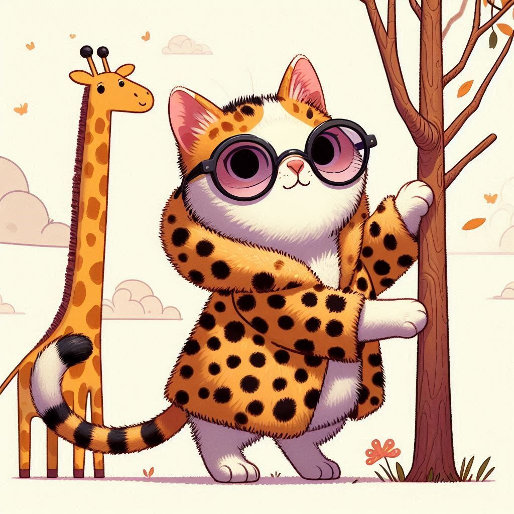 Cat giraffe