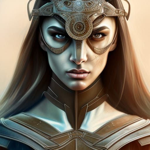 Beautiful girl in battle armour - AI Generated Artwork - NightCafe Creator