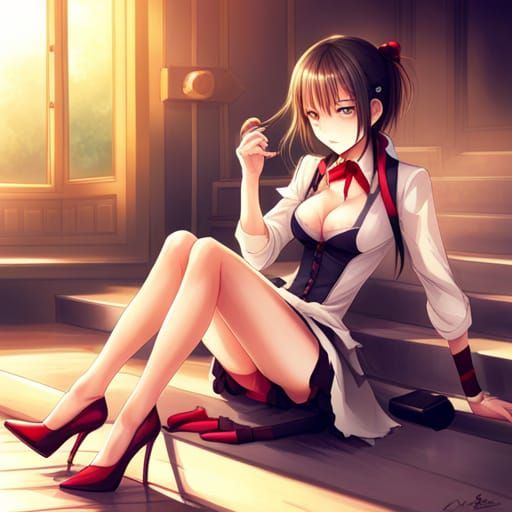 Anime Girl in High Heels, Key Visual Style