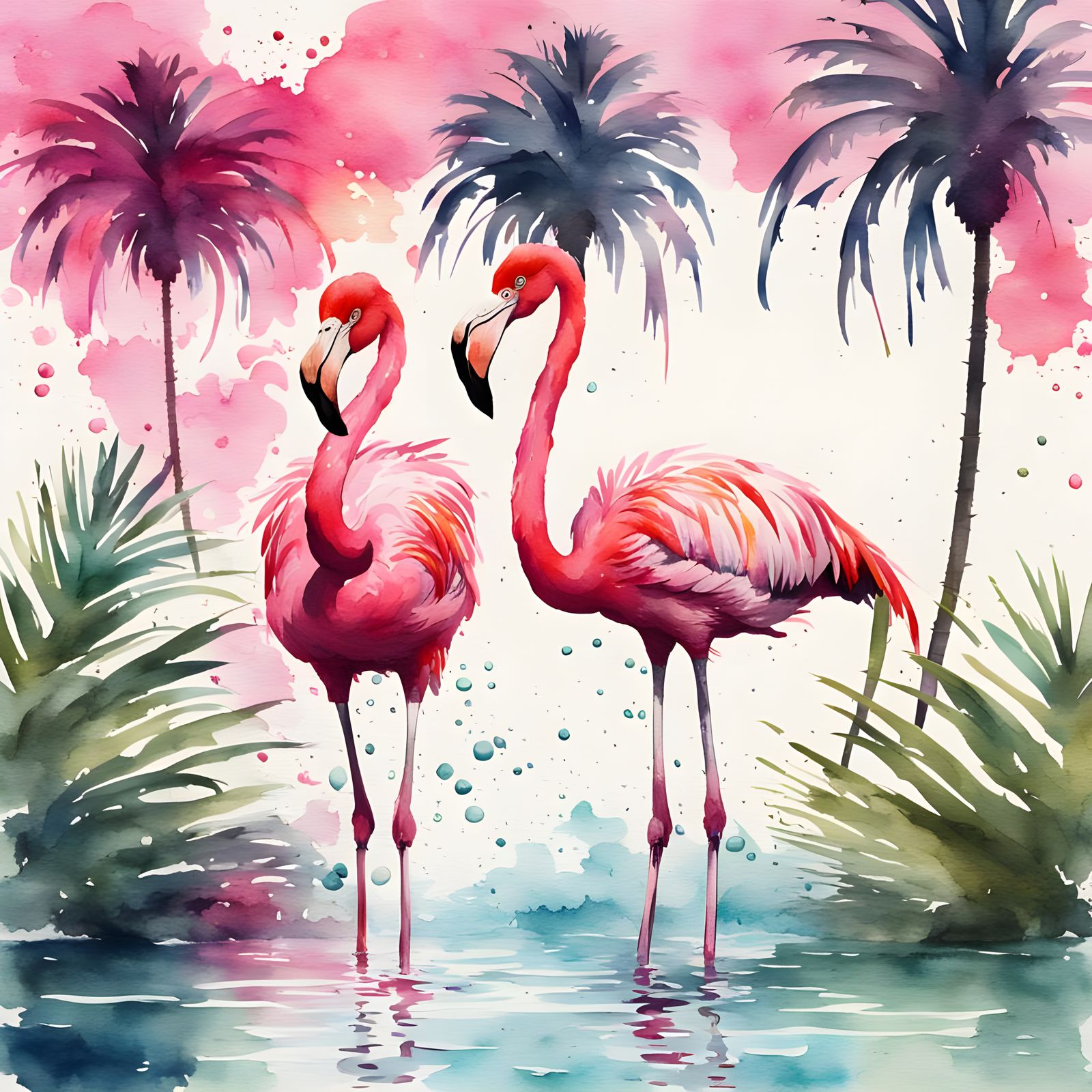 Pink flamingo,   by @VCS