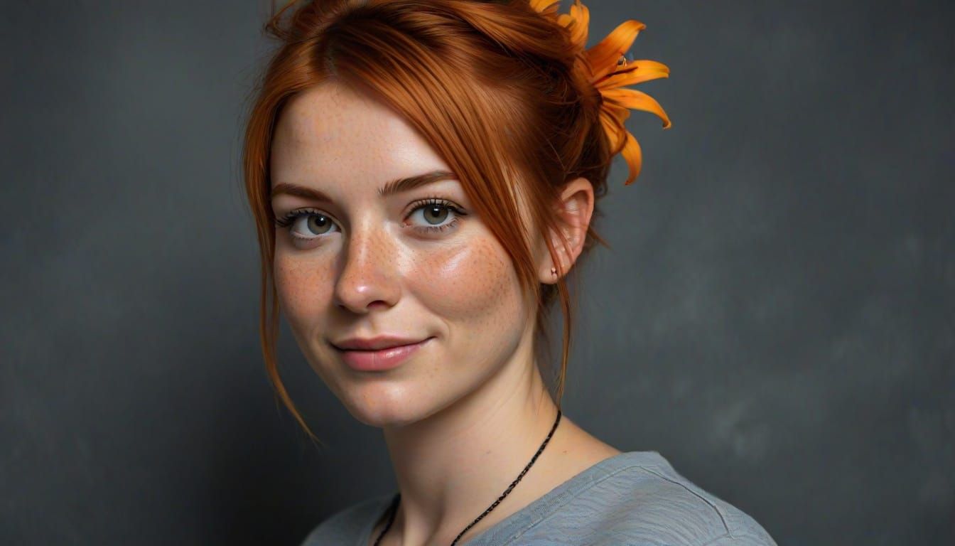 sly grin demure woman looks down, slowly looks into camera and speaks "Nice to meet you, would you like to dance?" backg...