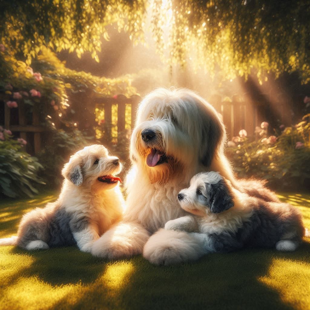 Family with pups