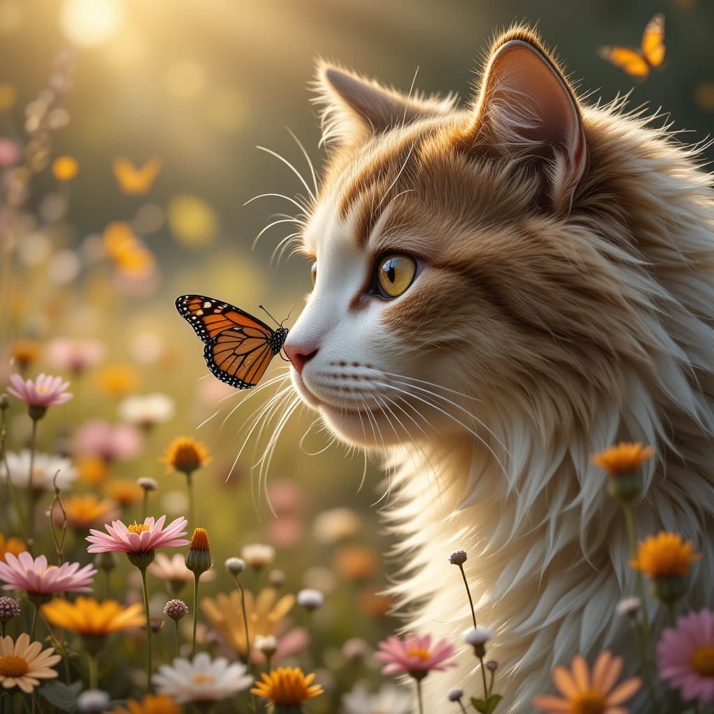 Cat Butterfly 😸😁😁