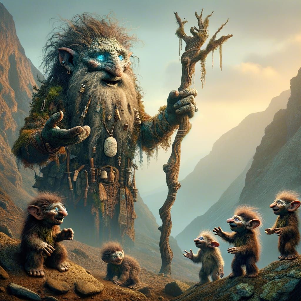 Troll family in the mountains   by @Ninja Nina 