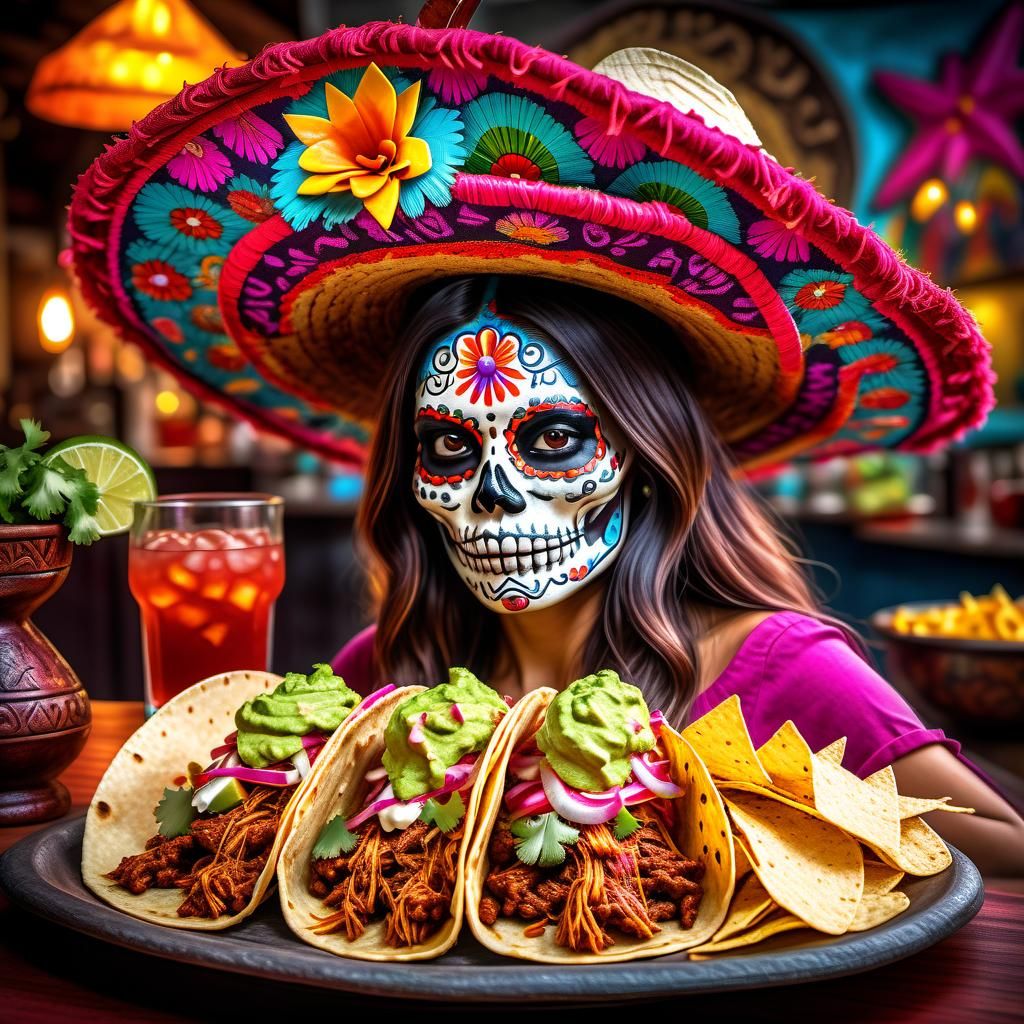Delicious Mexican tacos  by @Ai-zombie