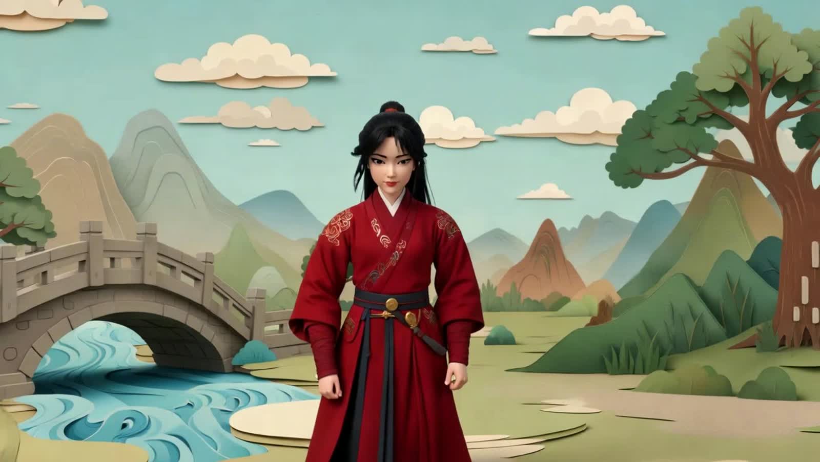 A mesmerizing paper-cut animation of the iconic tale of Mulan comes to life on the screen. Every delicate detail meticul...