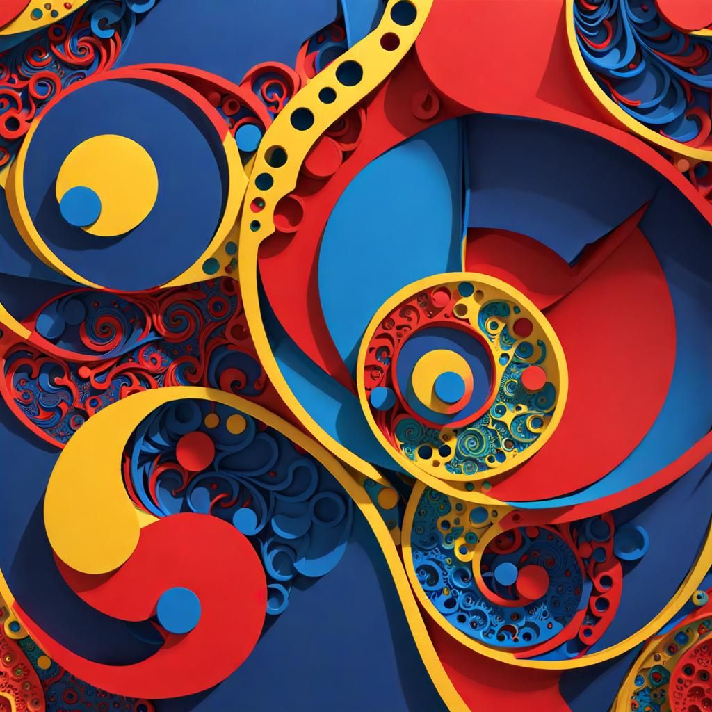 Yin & Yang, Kirigami paper cut art - var 017