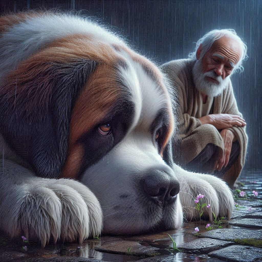 The Old Man says: What's wrong, my dear friend? - The Dog Sa...