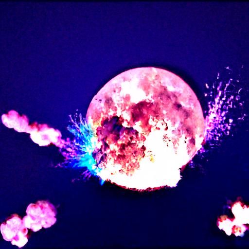 The moon exploded