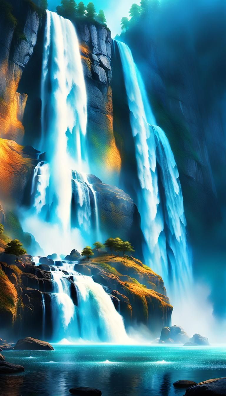 an epic waterfall