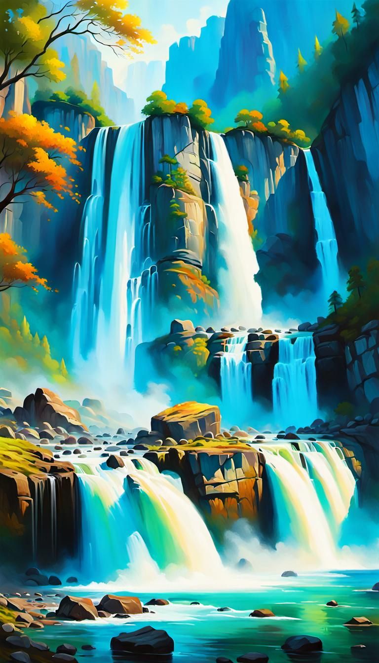an epic waterfall