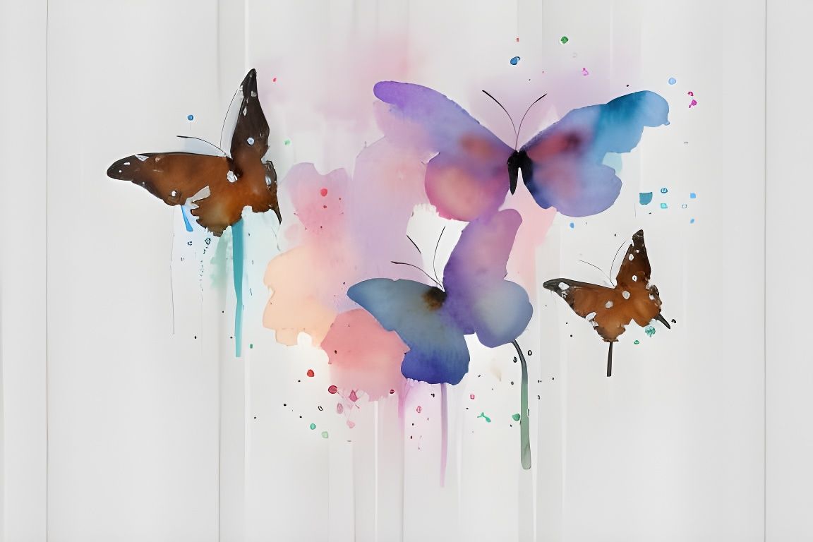 Watercolor butterflies