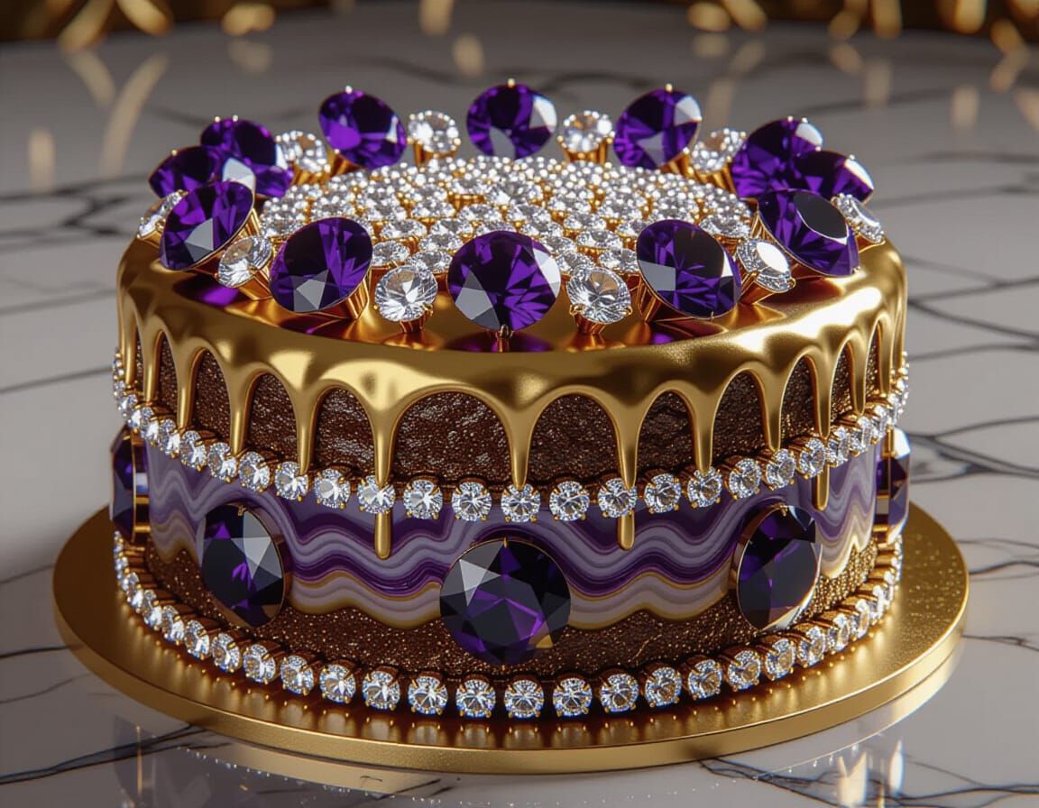 Chocolate Gemstone Cake  by @undefined