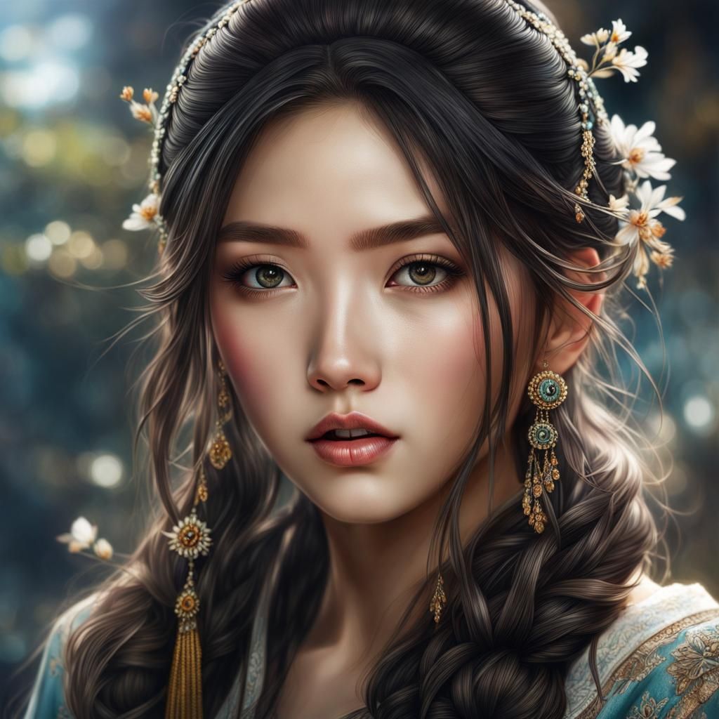 Beautiful Korean Girl - AI Generated Artwork - NightCafe Creator