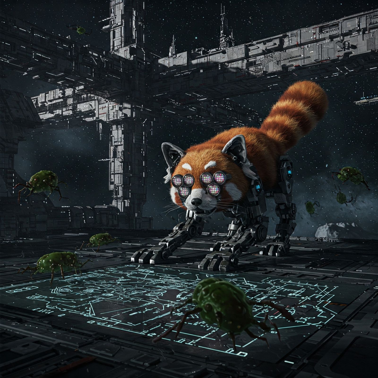 RedPandaRobot vs. AlienParasite