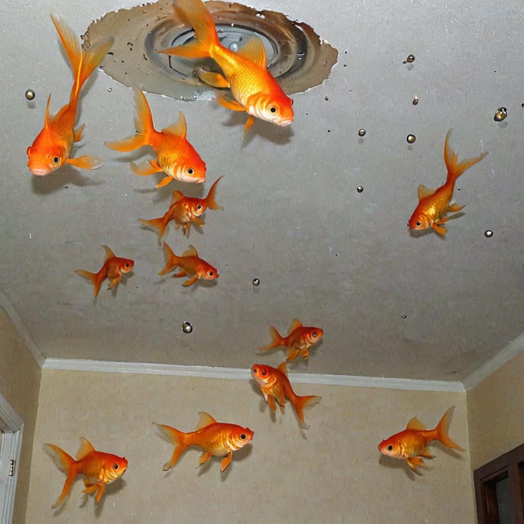 that time the goldfish fell thru the ceiling