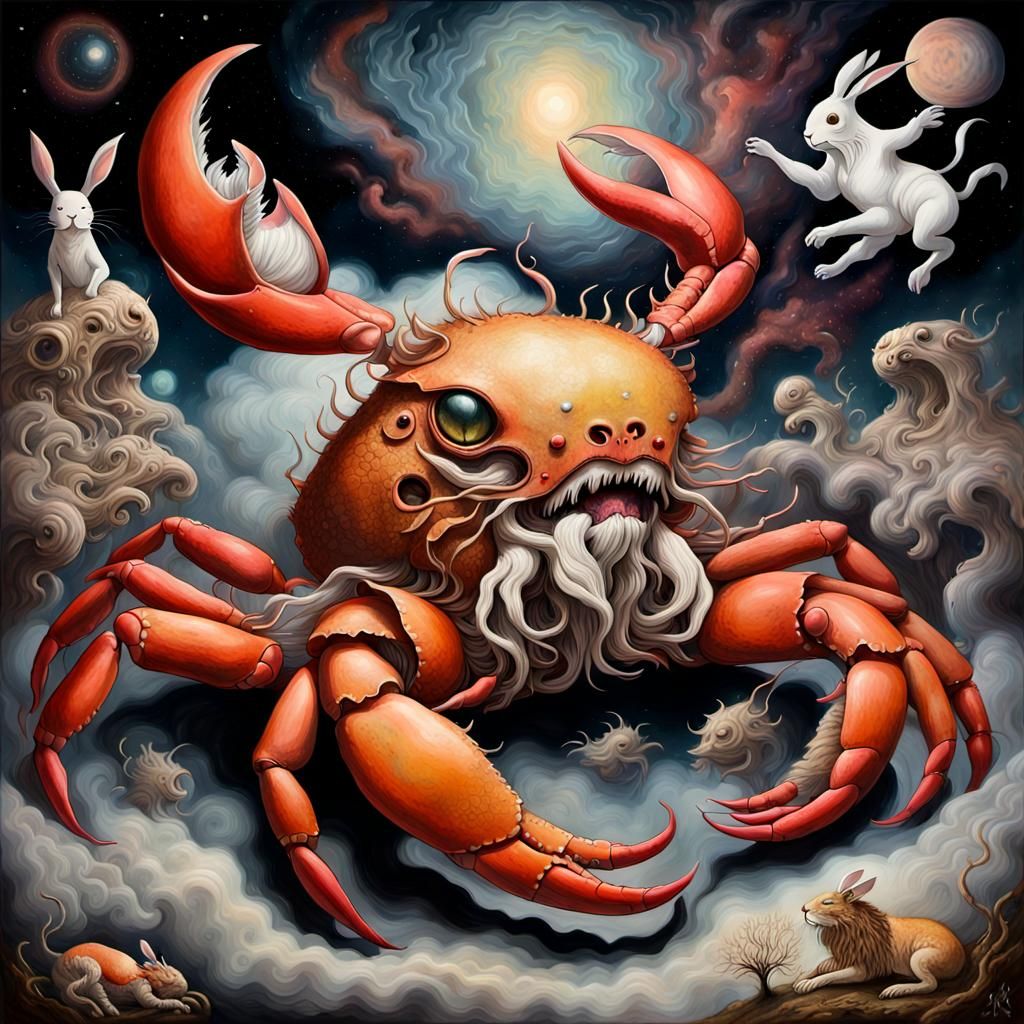 Giant crab rabbit pathetic creature - AI Generated Artwork - NightCafe ...
