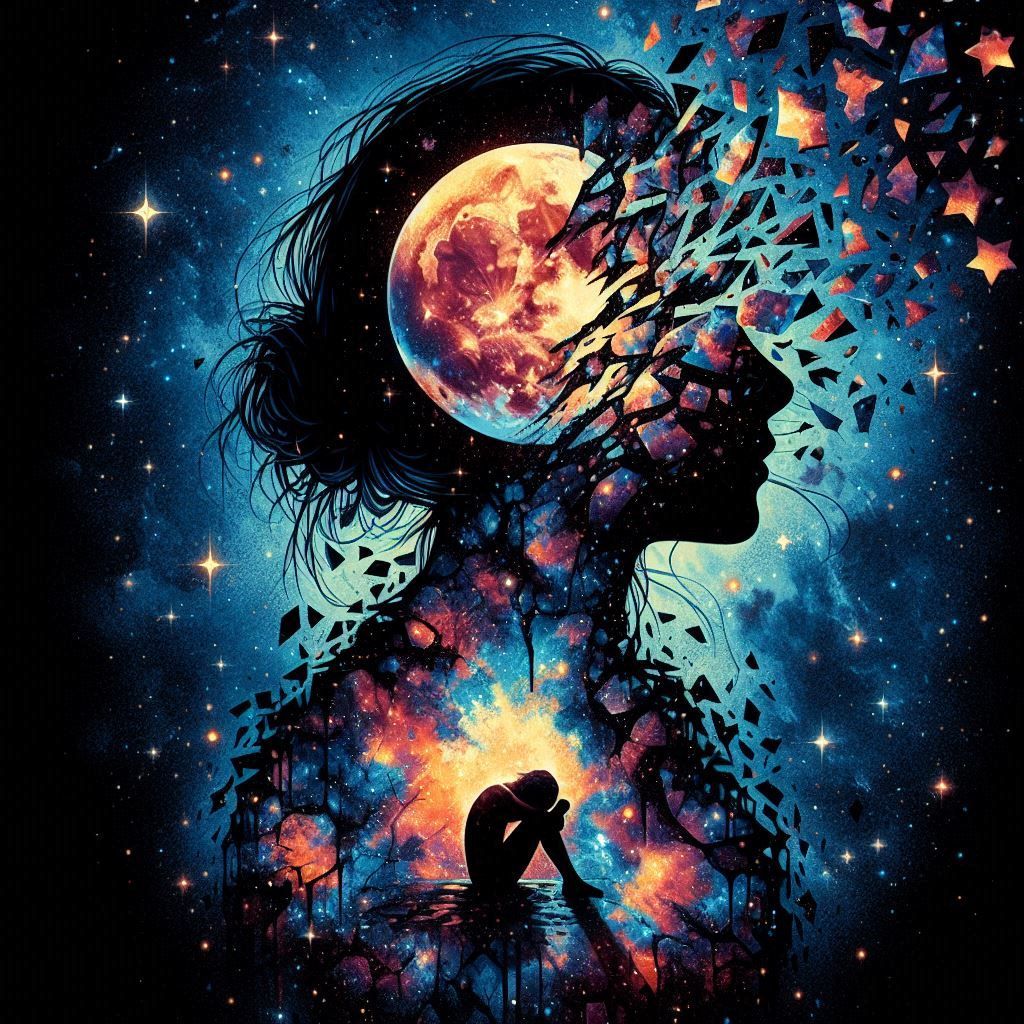 Double exposure portrait