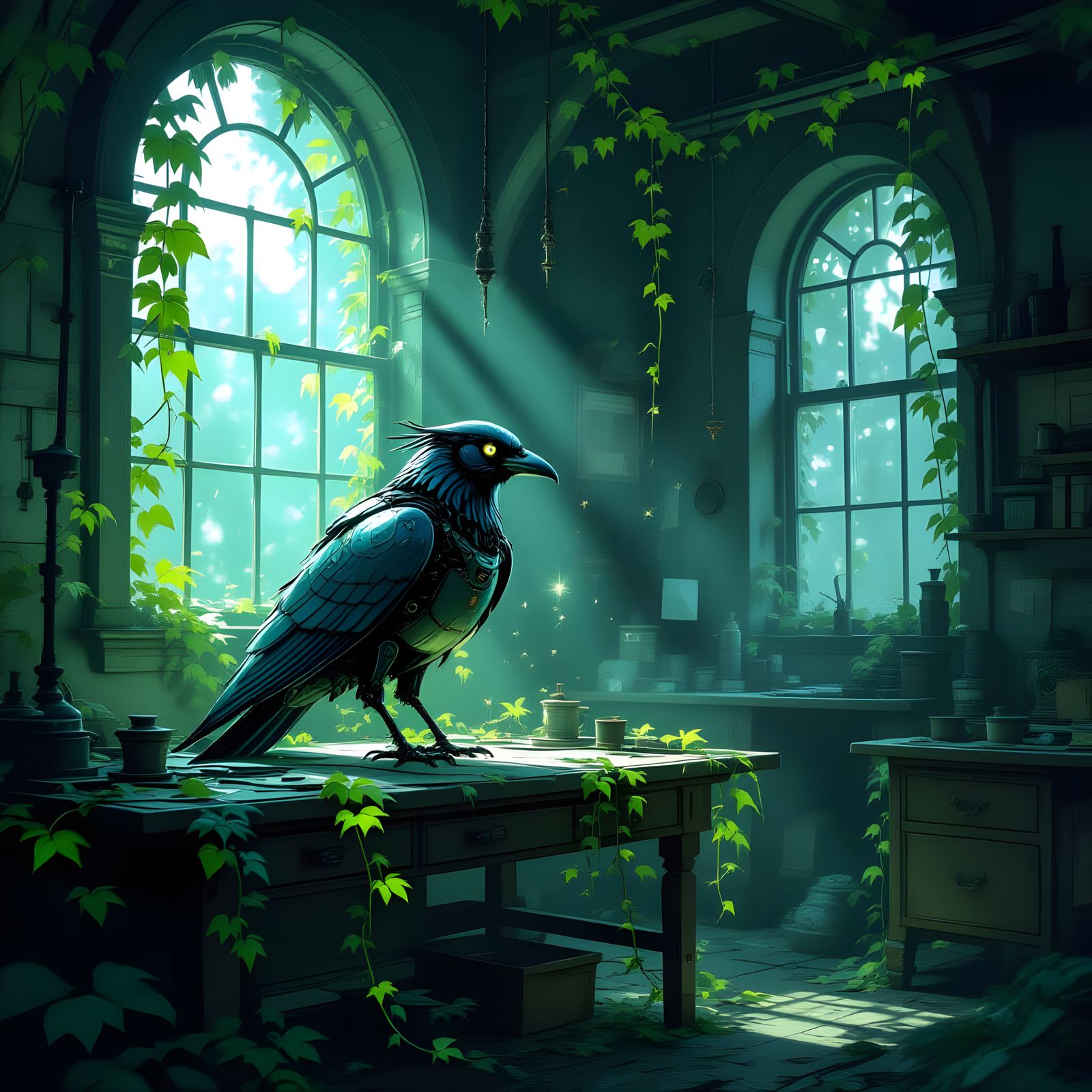 Abandoned workshop  by @Laevos