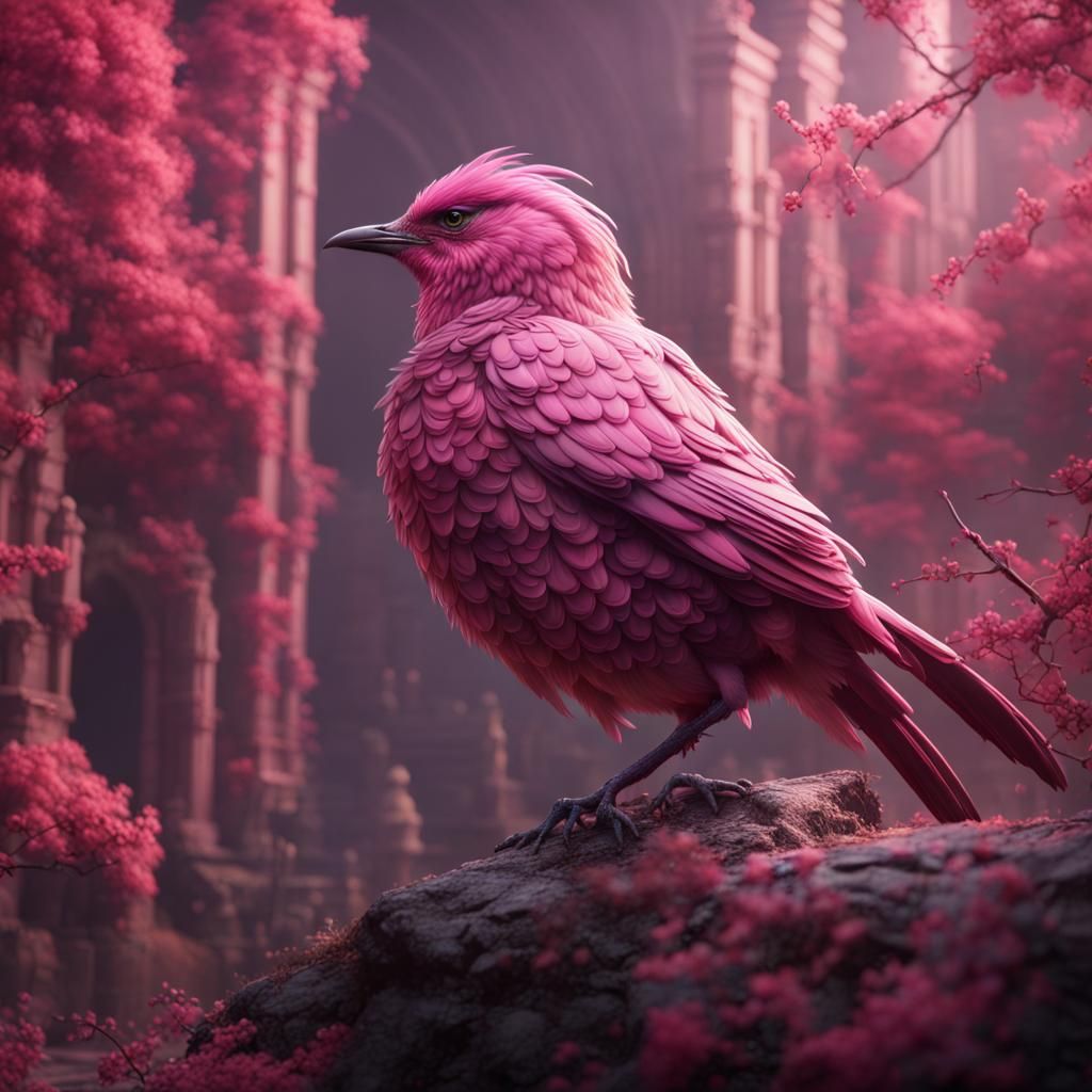 pink bird