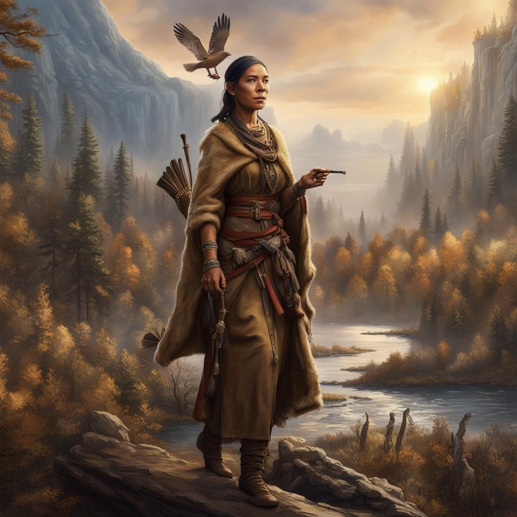 Sacagawea, guiding the Lewis and Clark Expedition    by @HereditaryWarlord
