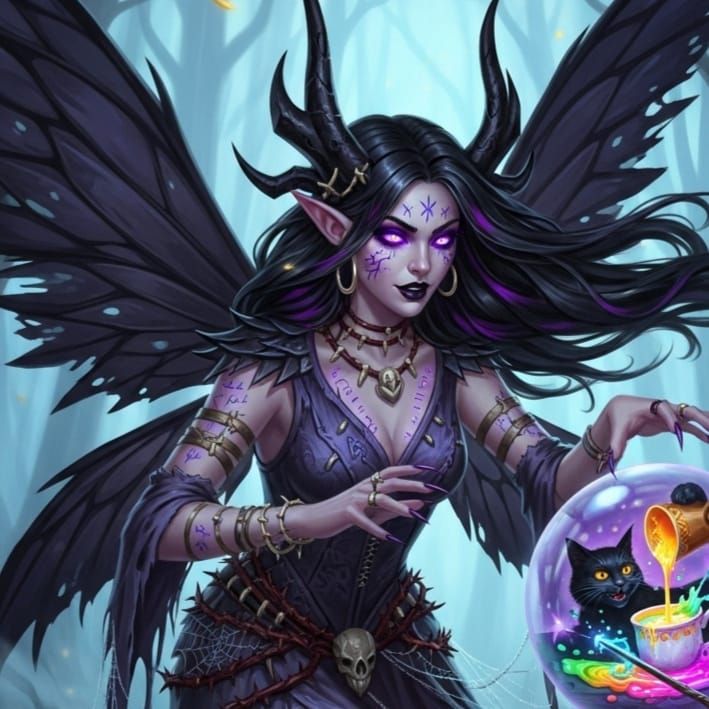 Morgana watching waiting to take her actions on Albus