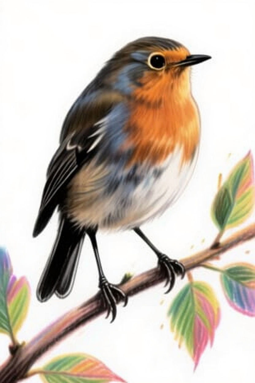 Robin, Ink & Chalk Harmony