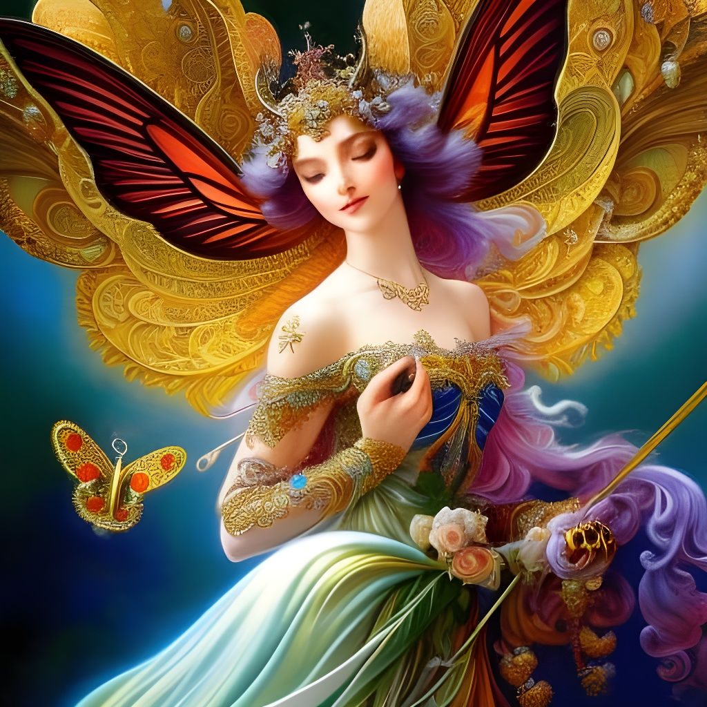 Butterfly fairy - AI Generated Artwork - NightCafe Creator