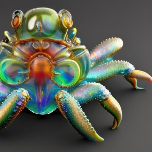 blown glass Fairy Crab anatomically correct symmetrical claws museum ...