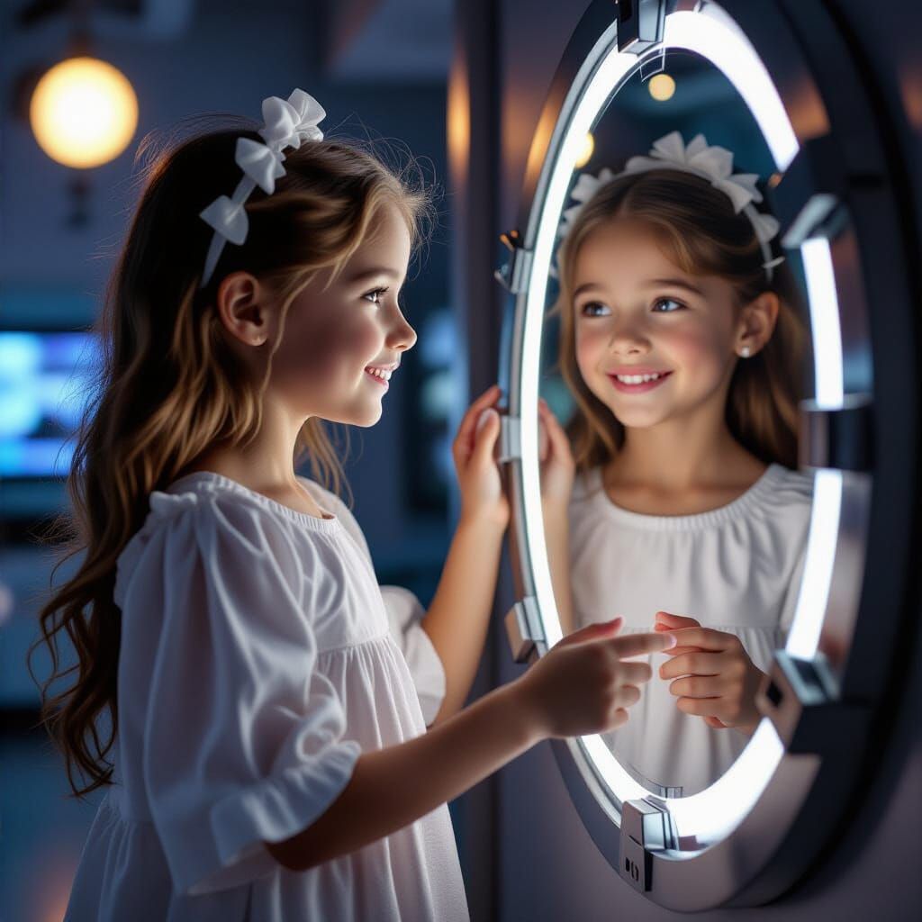 Girl with Orange Hair and Freckles Smiling