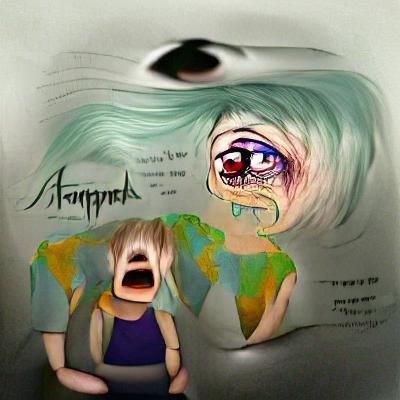 Terrified amputee crying over the world