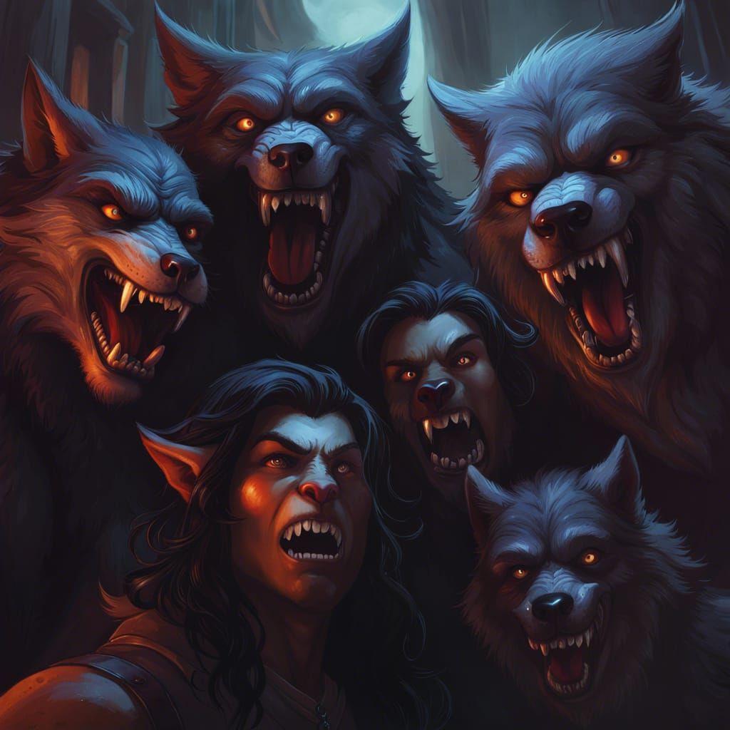 My selfies with the werewolf crew