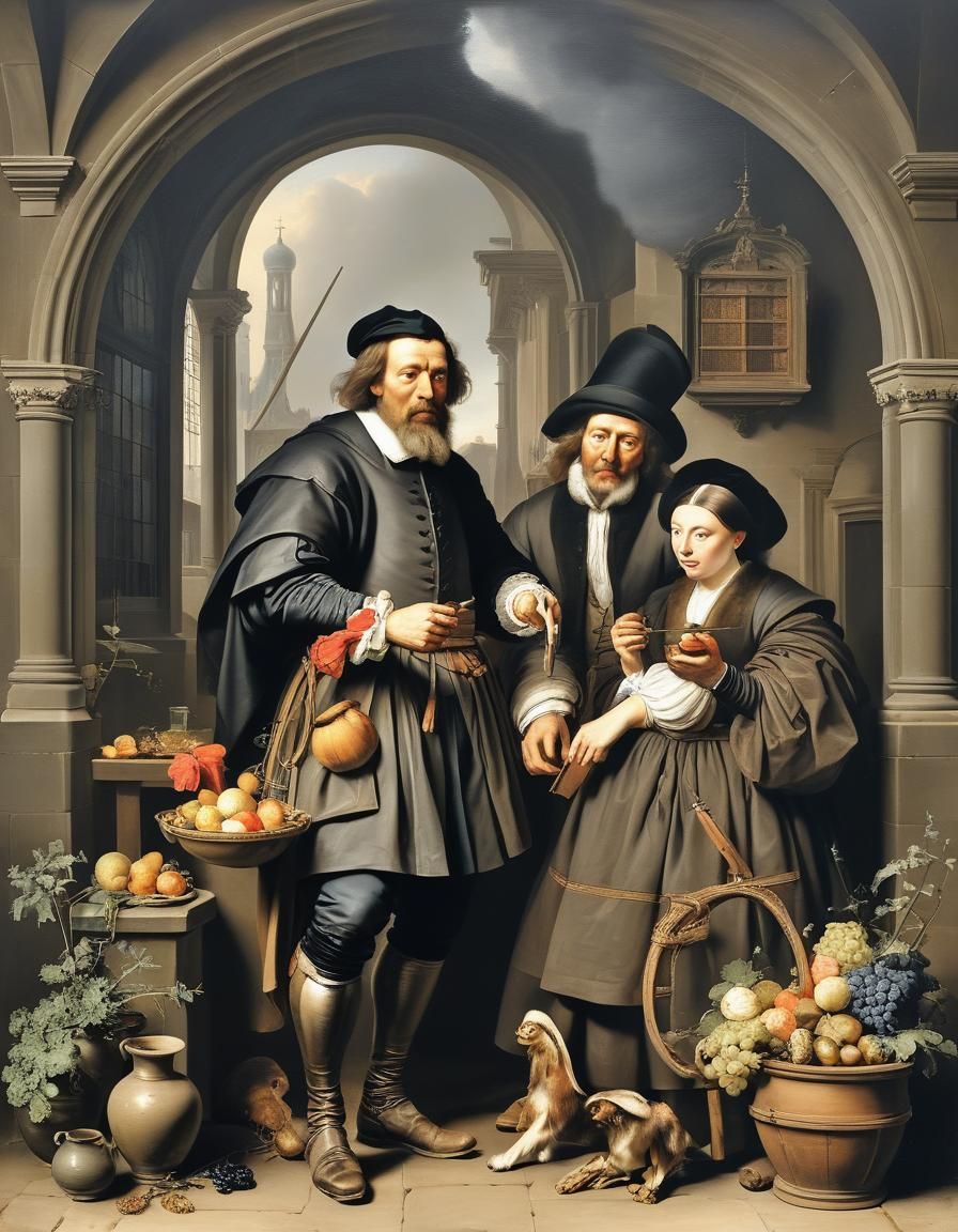 In the style of Hendrik van Steenwijk