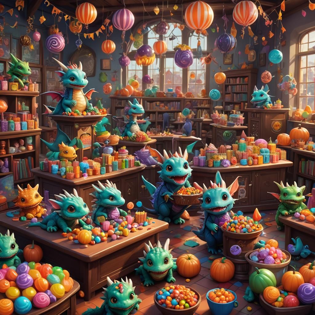 A school with baby dragons, little witches and little ghosts...