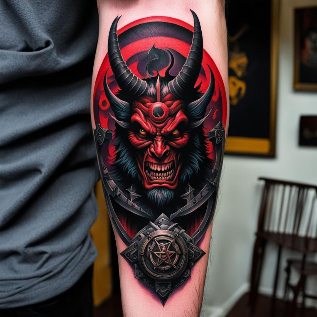 Satanic Behemoth Beelzebub inspired tattoo - AI Generated Artwork ...