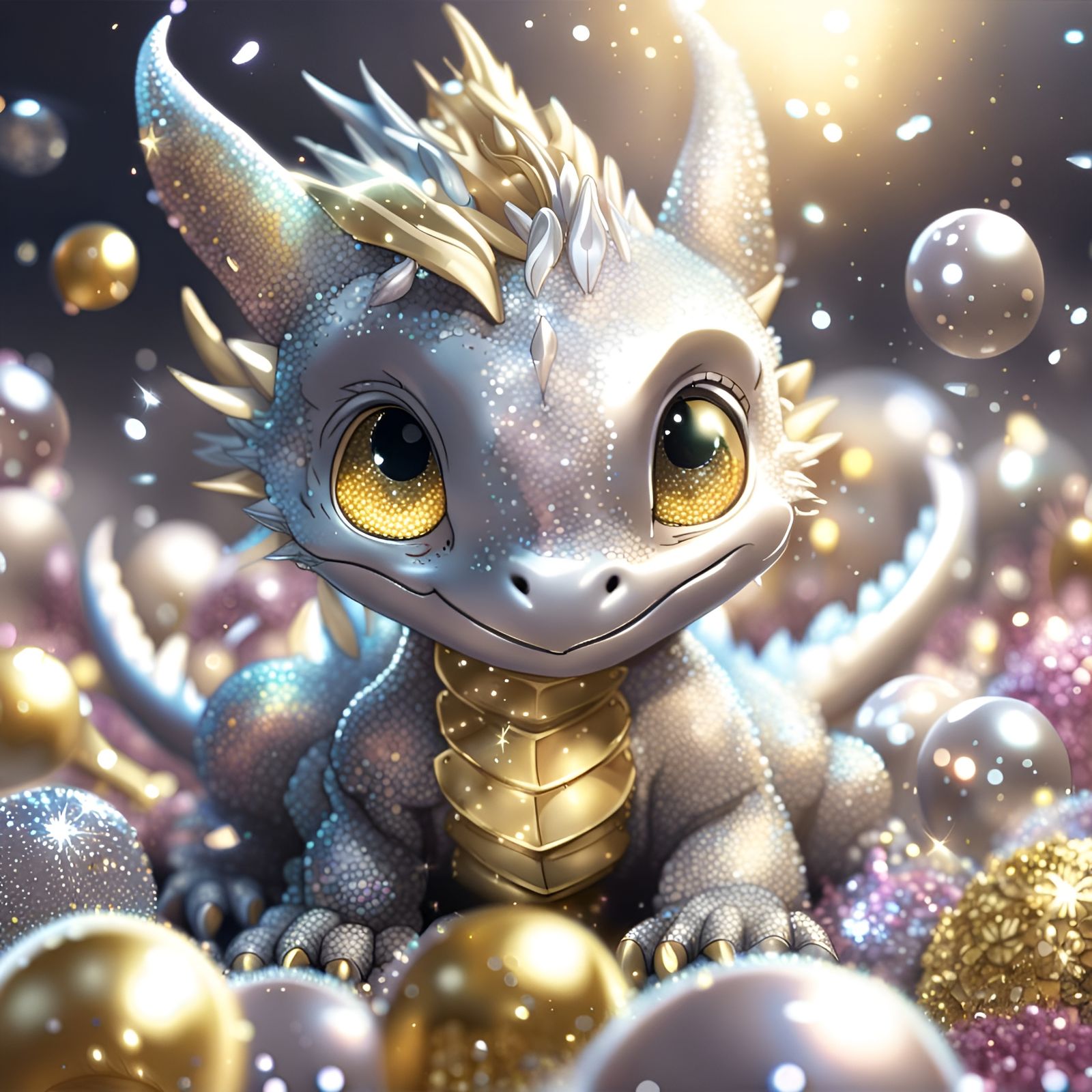 glittery dragon  by @keep calm and apollyon