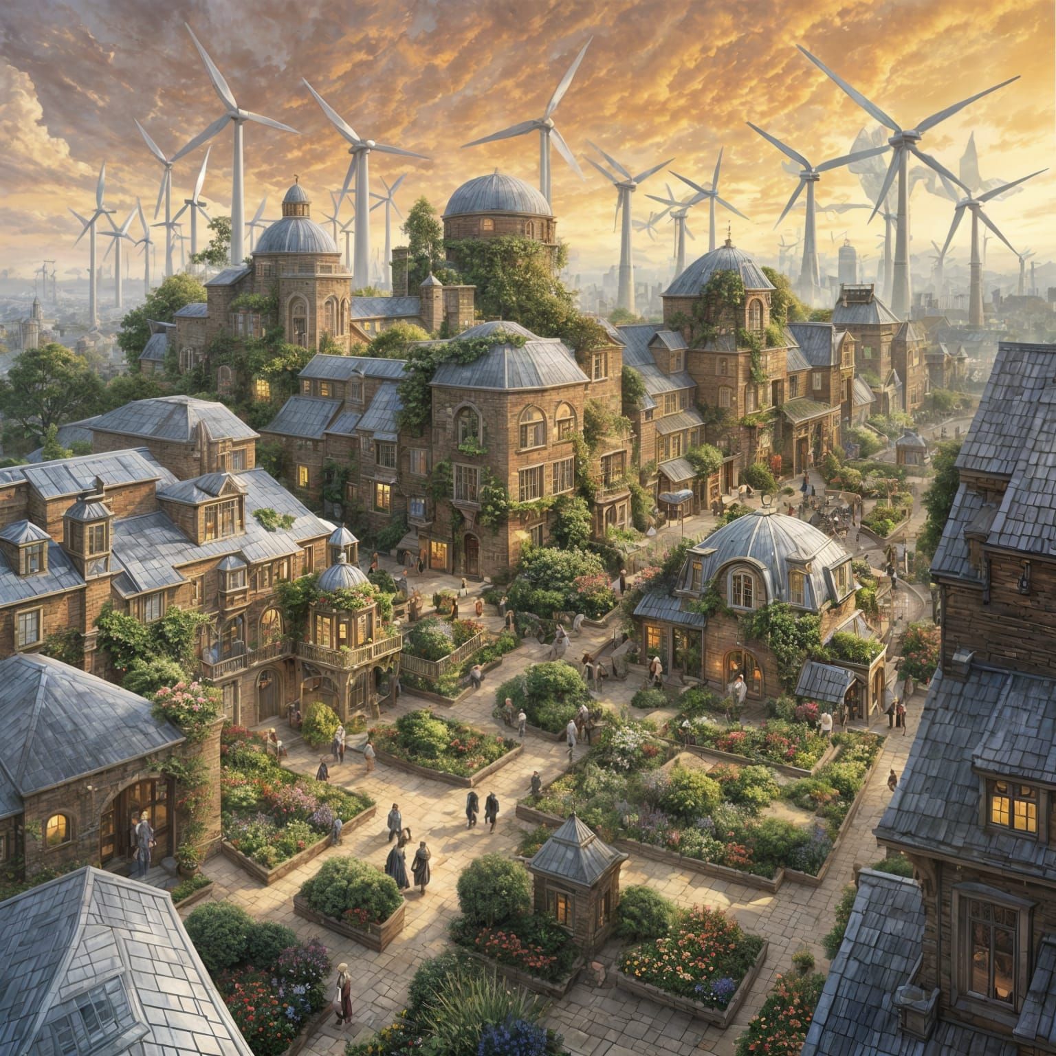 The Solar Gardens Settlement  by @Xyloto