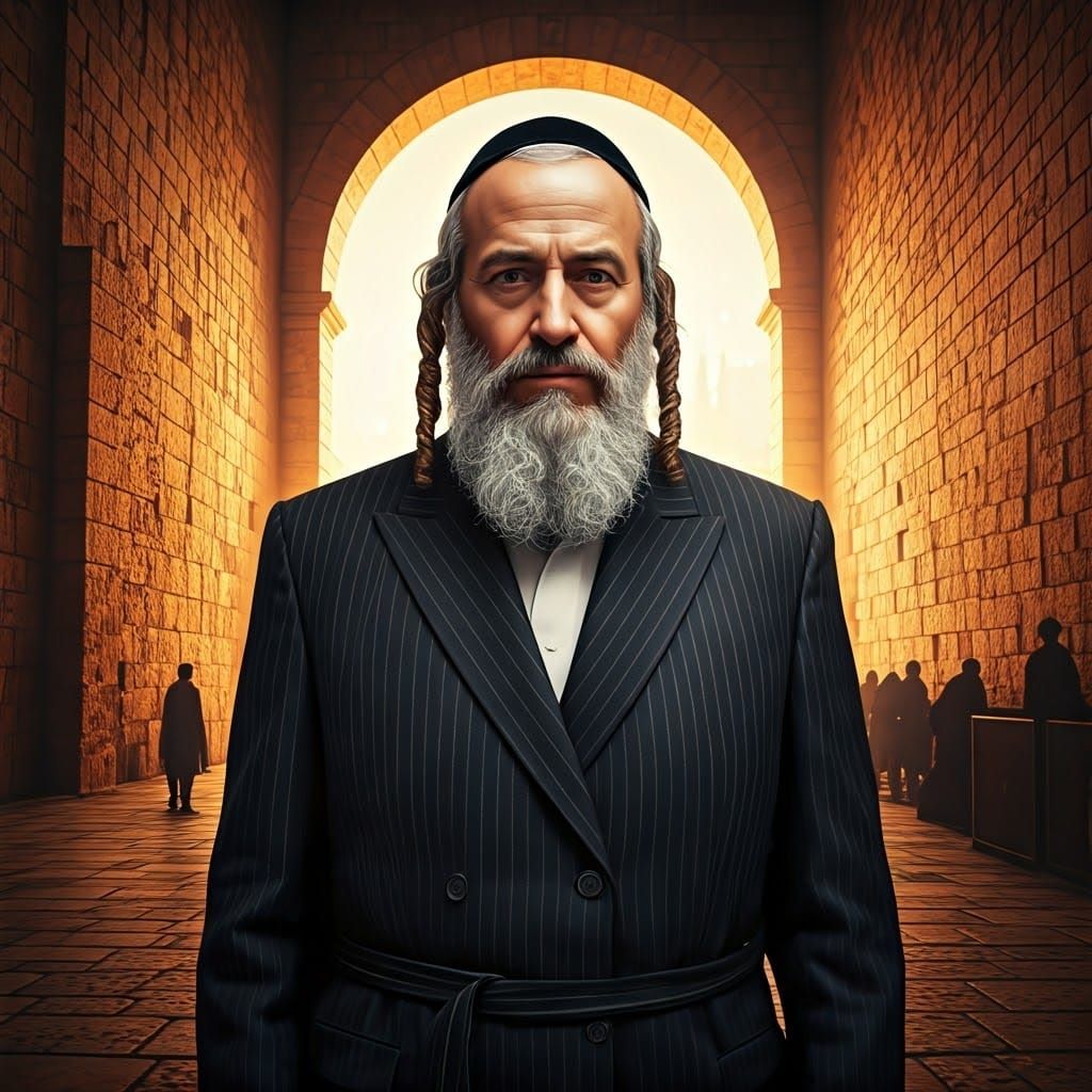 Orthodox Jewish Man at the Western Wall