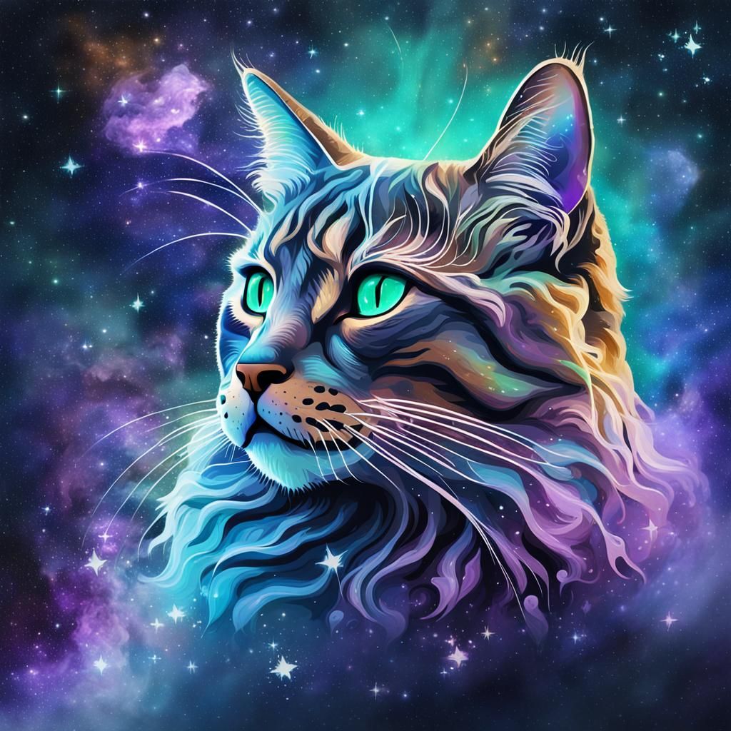 Cosmic cat - AI Generated Artwork - NightCafe Creator