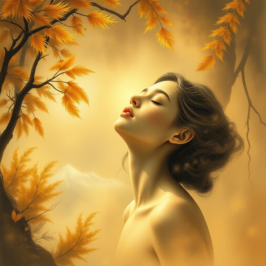 Ethereal Dreamscape in Hyperdetailed Charcoal