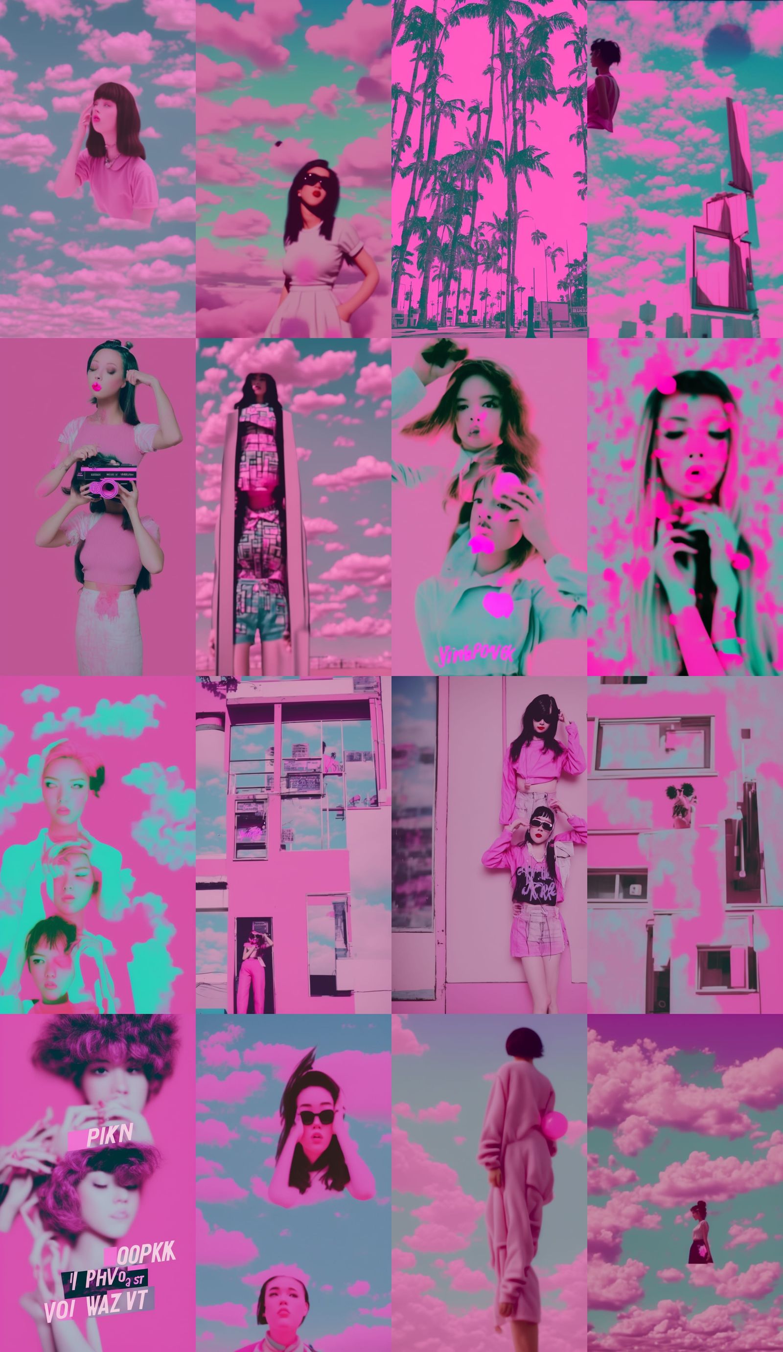 How can I make it OK? Pink vaporwave aesthetic nostalgic film grain ...