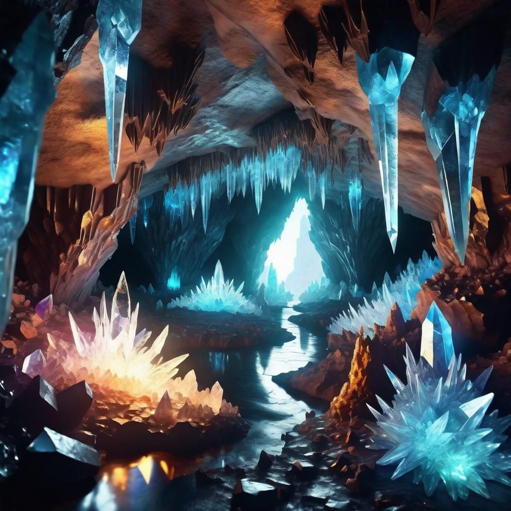 ethereal crystal cave  by @Rae